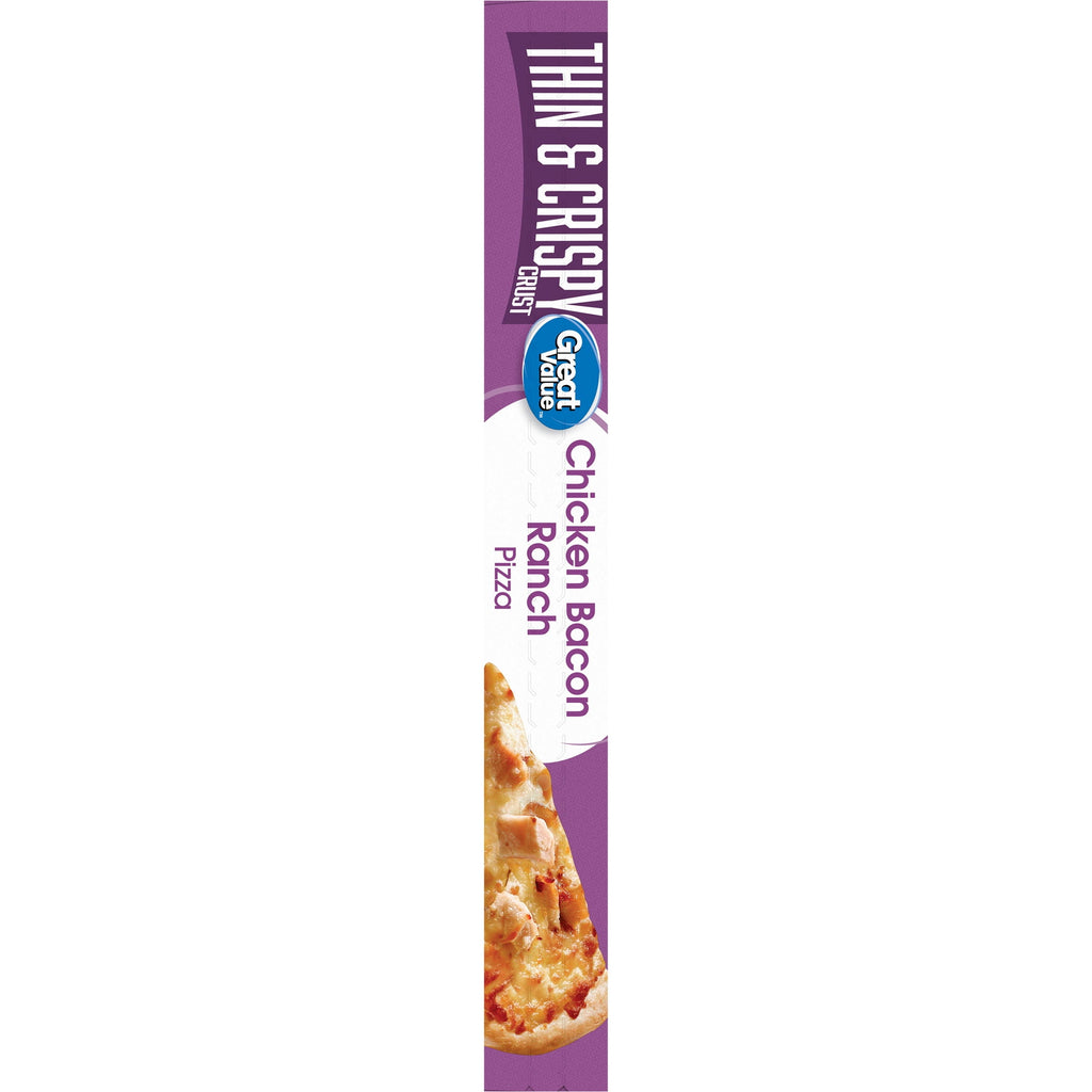 Great Value Thin Crust Chicken Bacon Ranch Frozen Pizza 17.55 Oz