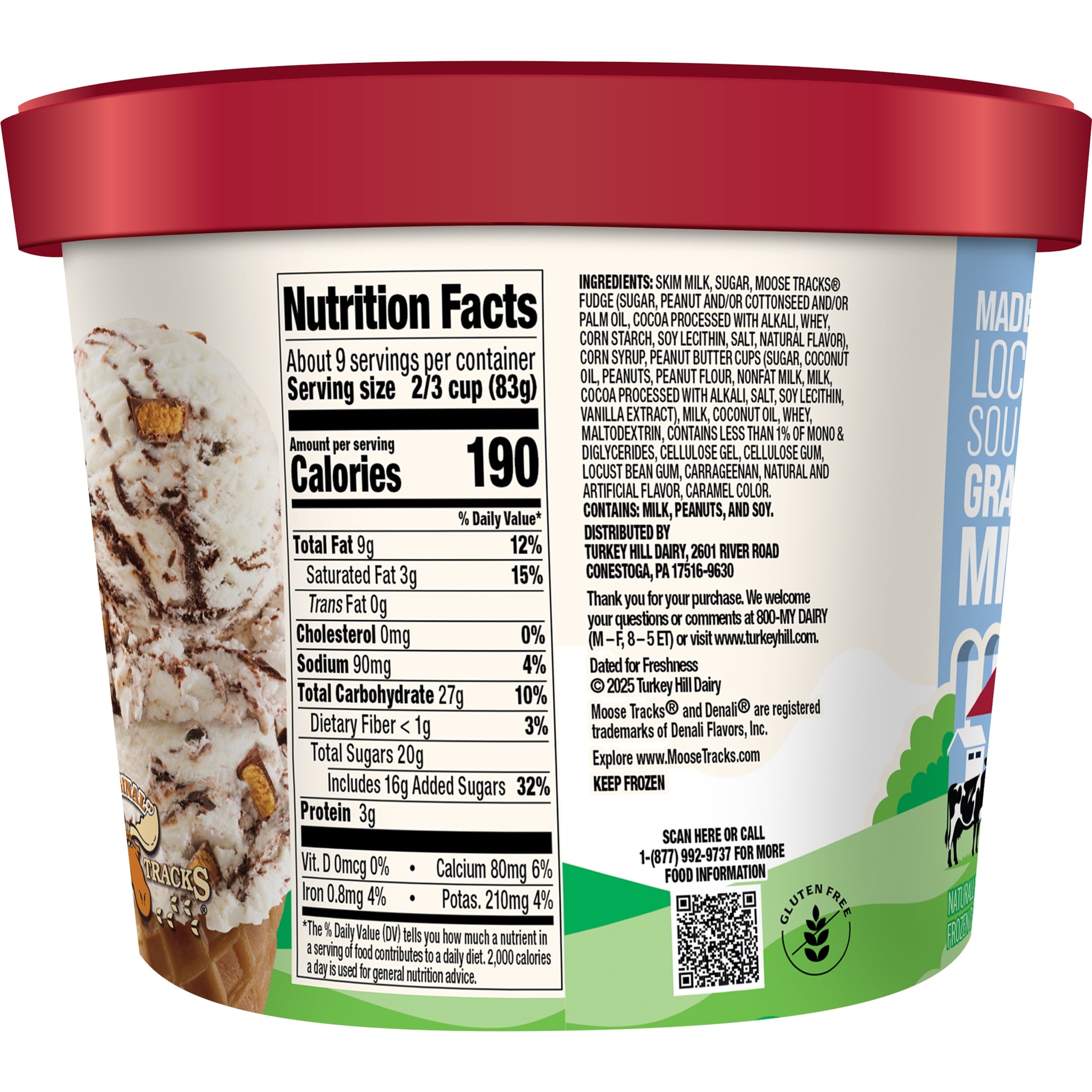 Turkey Hill Moose Tracks Premium Ice Cream 46 Fl Oz