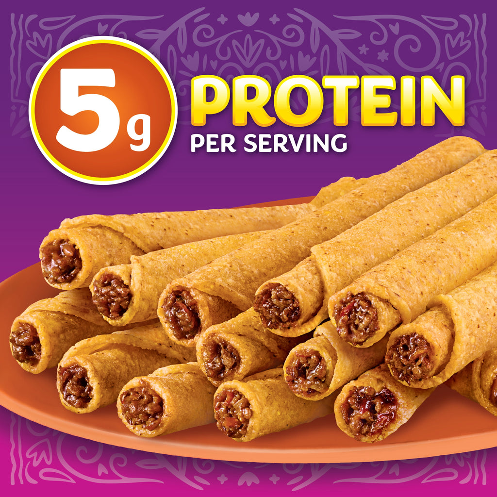 José Olé Beef Corn Taquitos Frozen Mexican Food 20 Oz 20 Count