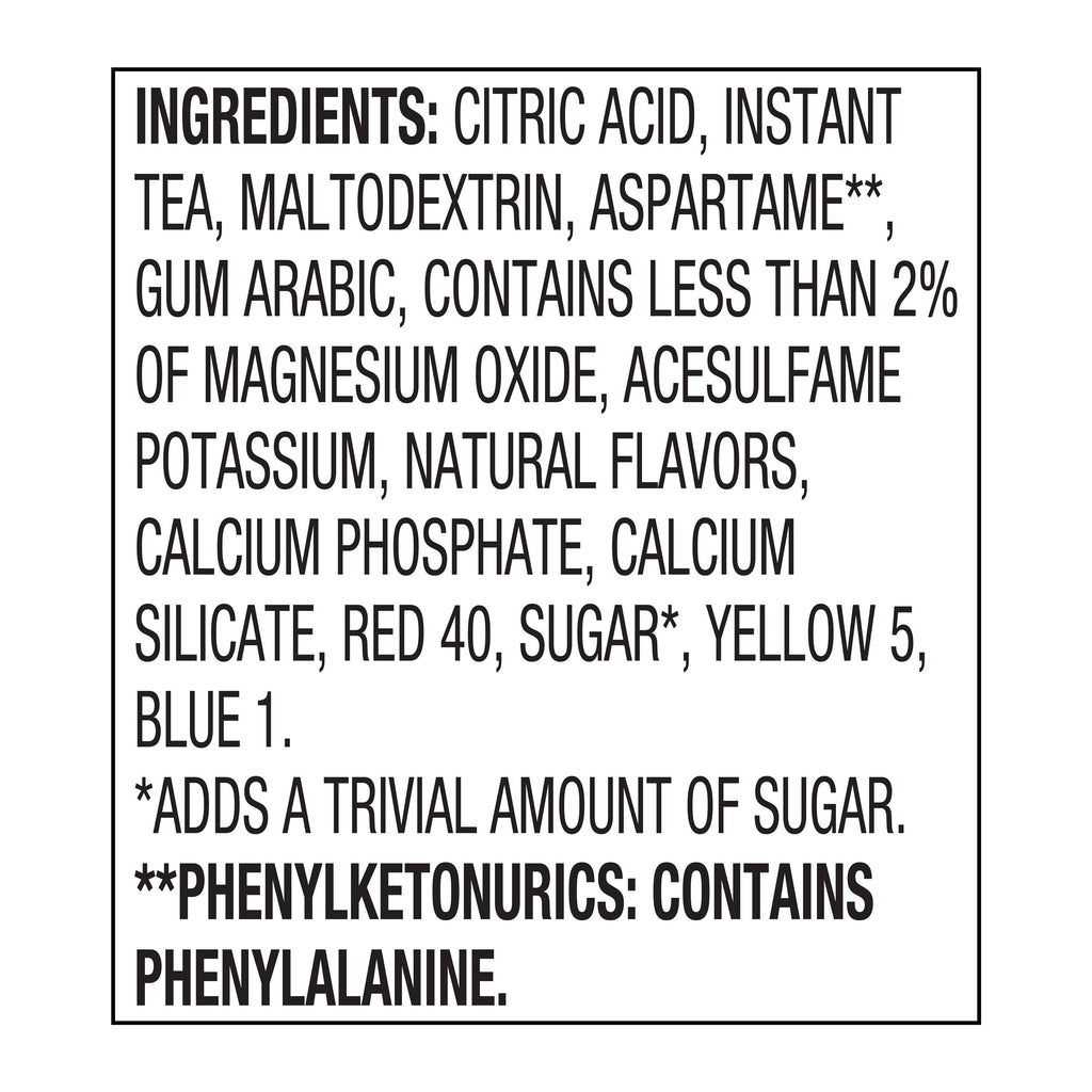 Great Value Sugar-Free Iced Tea with Lemon Naturally Decaffeinated Instant Drink Mix 0.07 oz 10 Count
