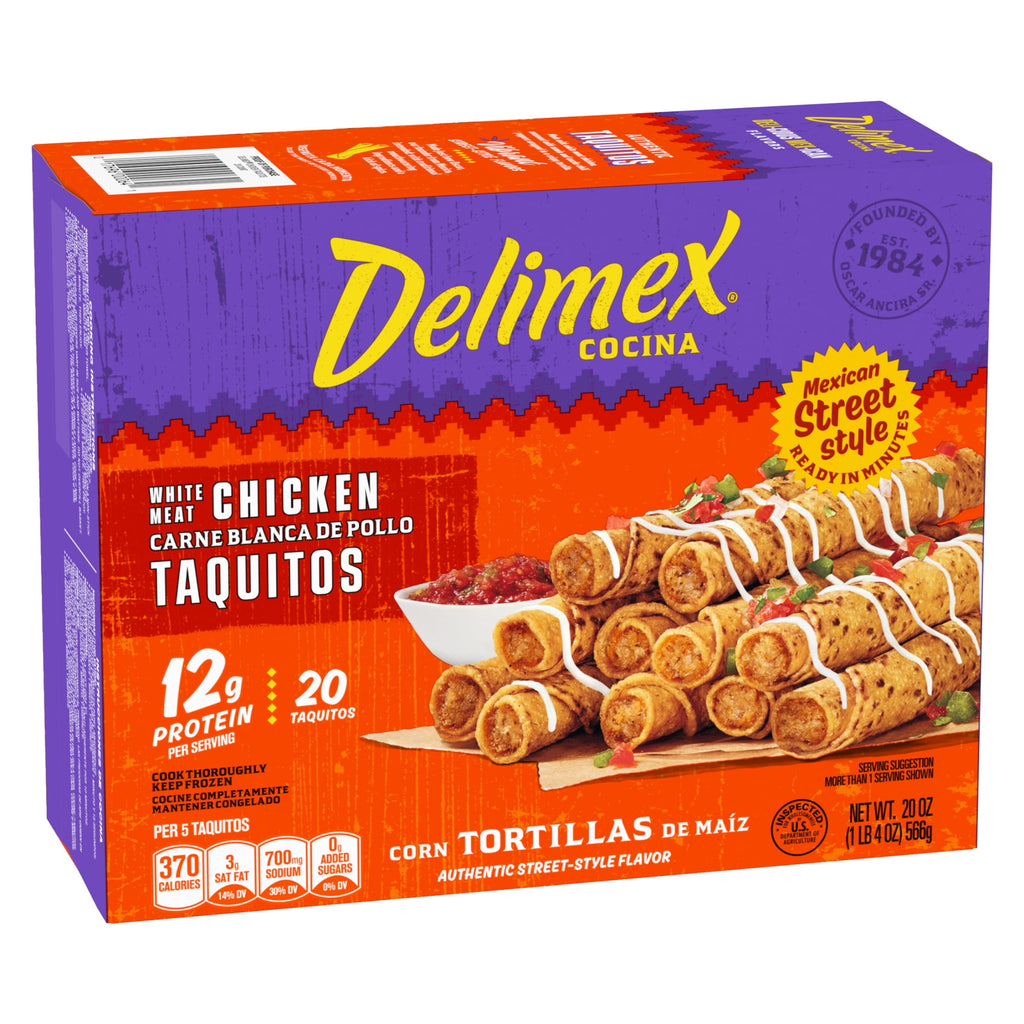 Delimex White Meat Chicken Taquitos Frozen Snacks 20 Count 20 Oz