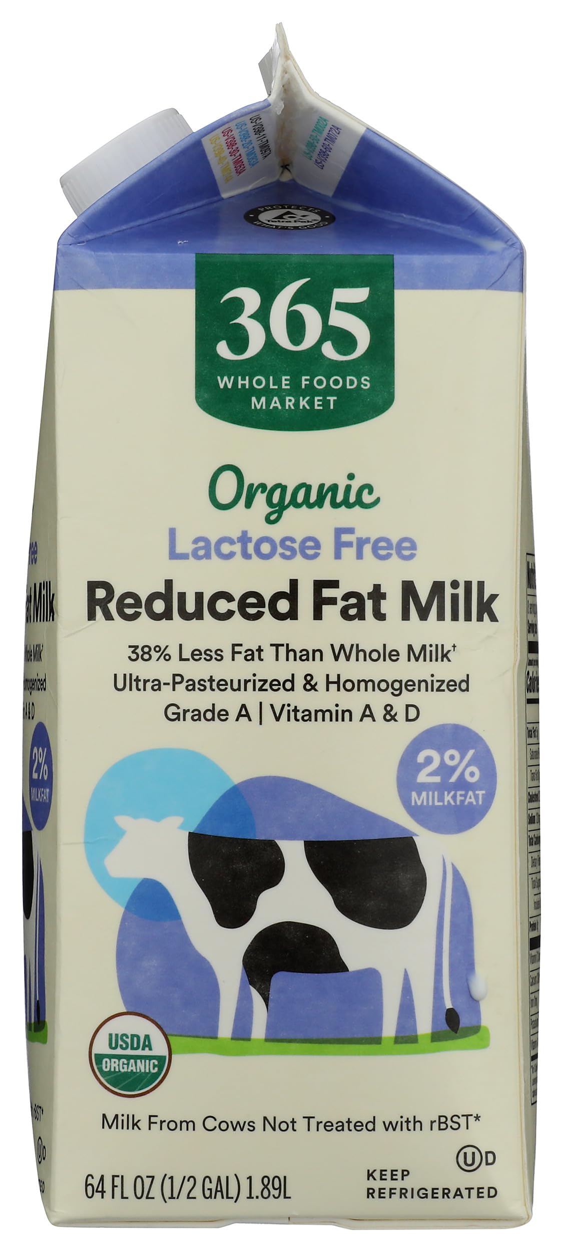 Organic Lactose Free Reduced Fat Milk 64 Fl Oz 365 By Whole Foods Market