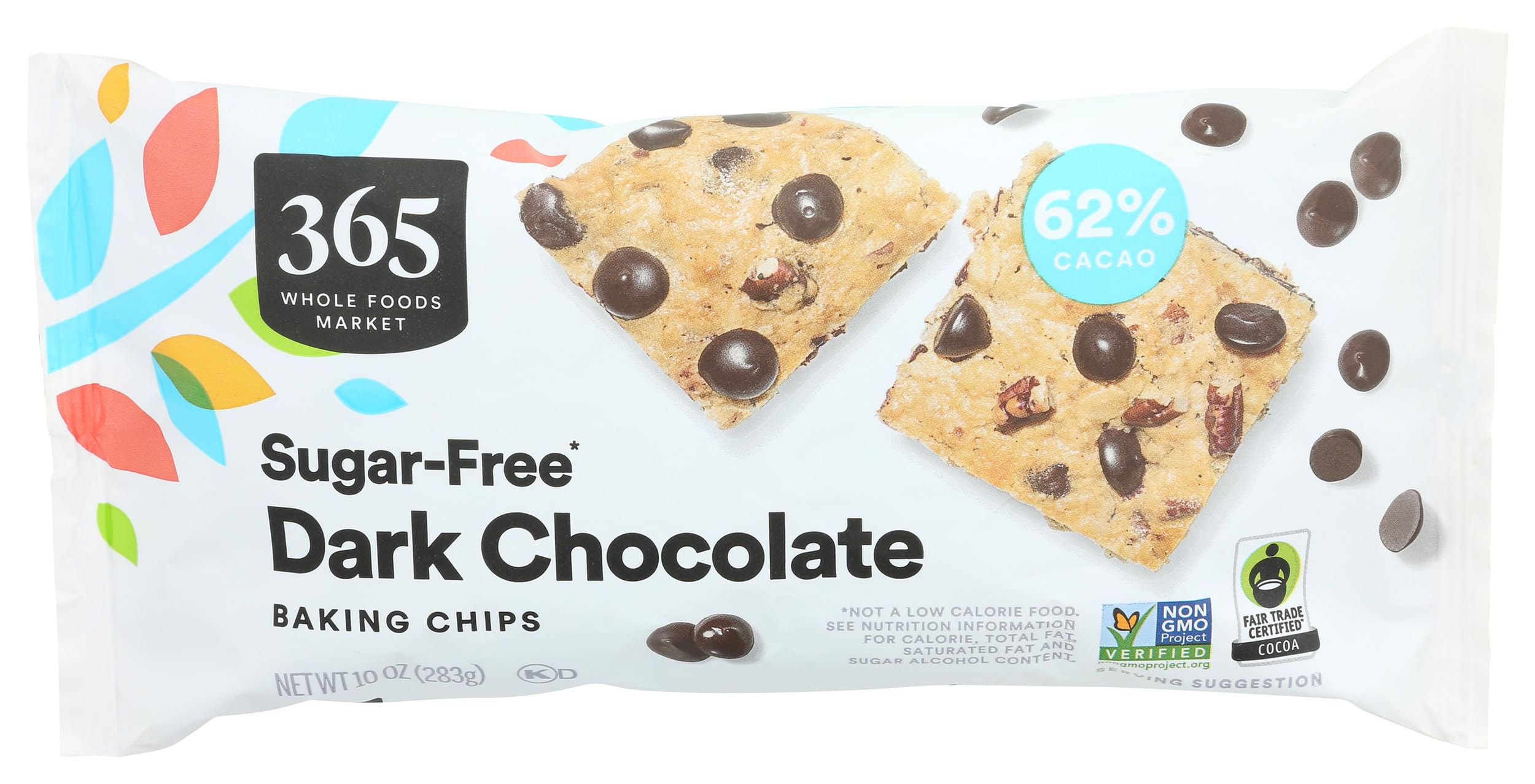 Sugar-Free Dark Chocolate Baking Chips 10 Oz 365 By Whole Foods Market