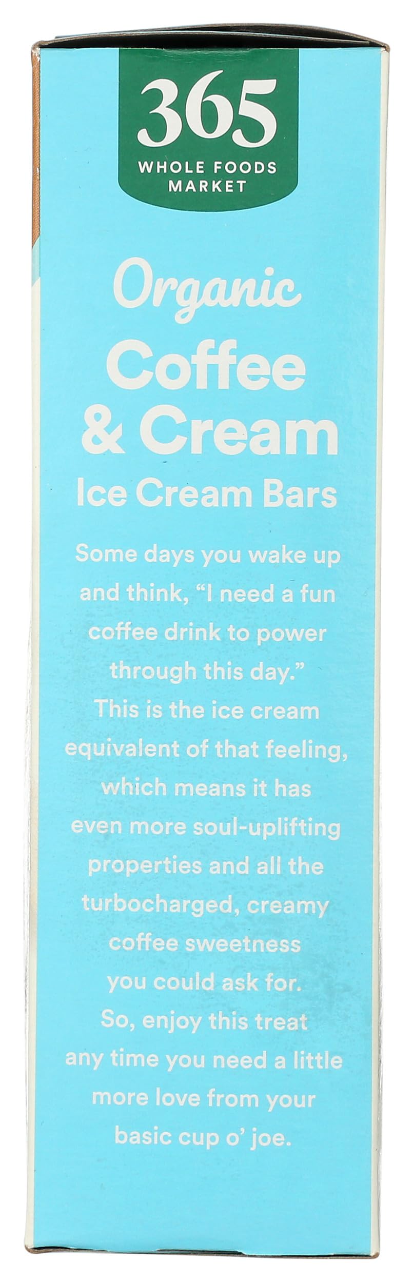 Organic Coffee & Cream Ice Cream Bar 10 FZ 365 By Whole Foods Market