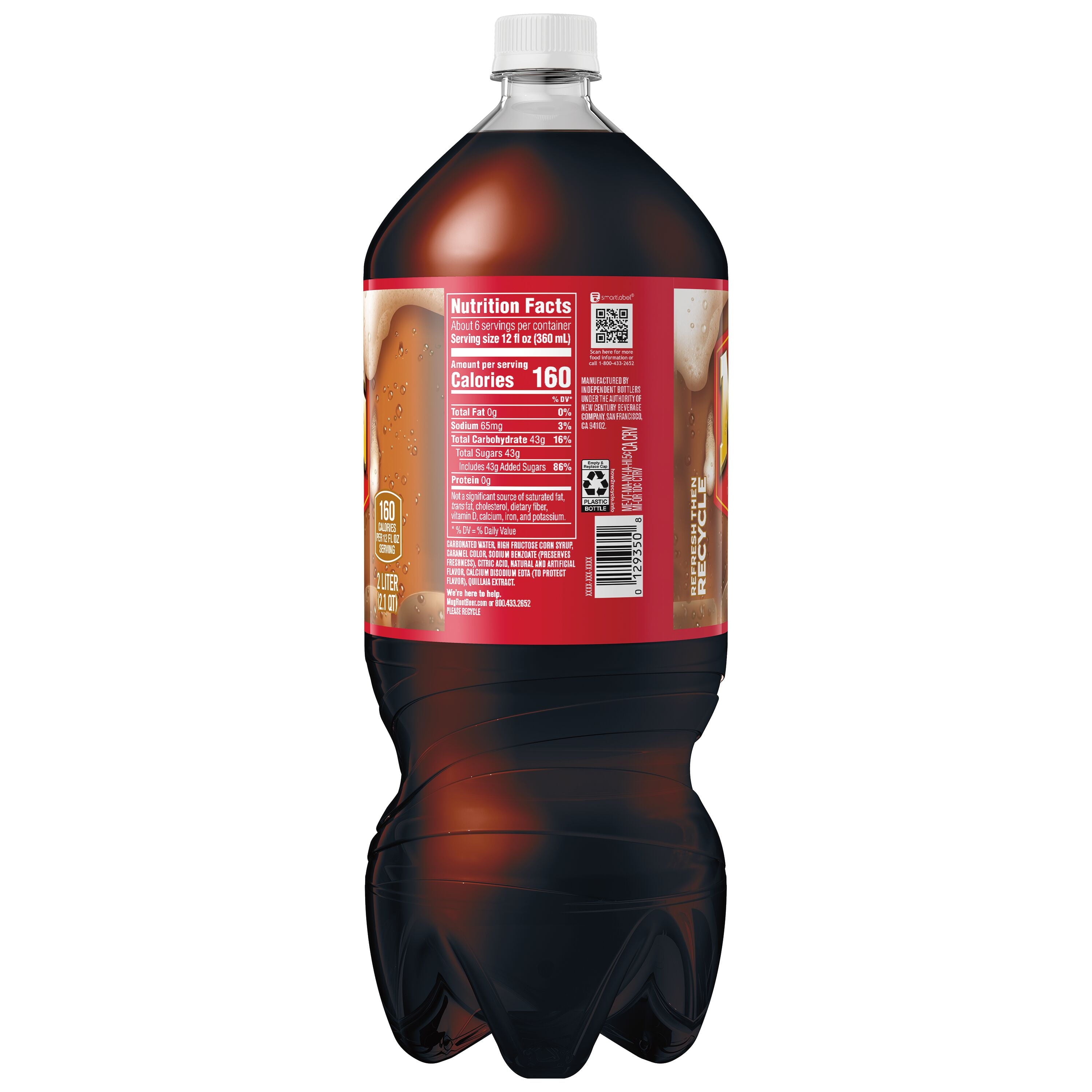 Mug Root Beer Caffeine Free Soda Pop Bottle 2 L