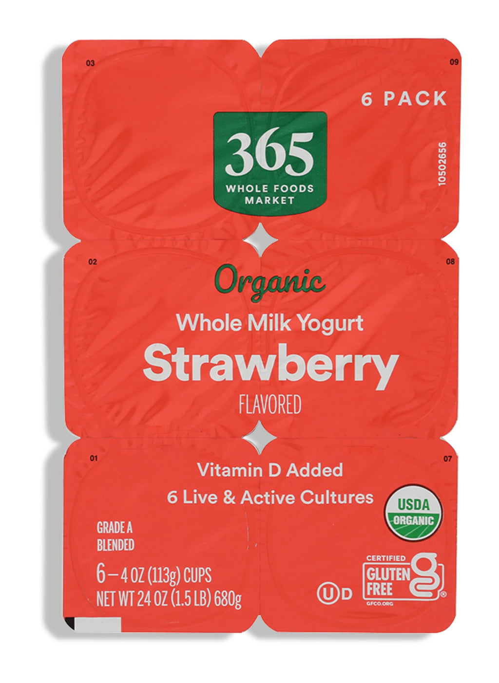 Organic Strawberry Whole Milk Yogurt 24 Oz 365 By Whole Foods Market