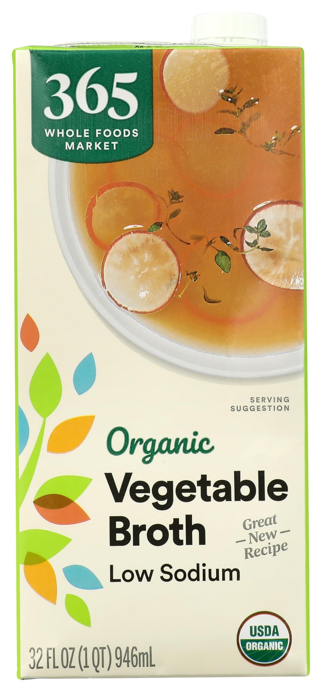 Organic Low Sodium Vegetable Broth 32 FZ 365 By Whole Foods Market