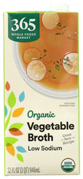 Organic Low Sodium Vegetable Broth 32 FZ 365 By Whole Foods Market