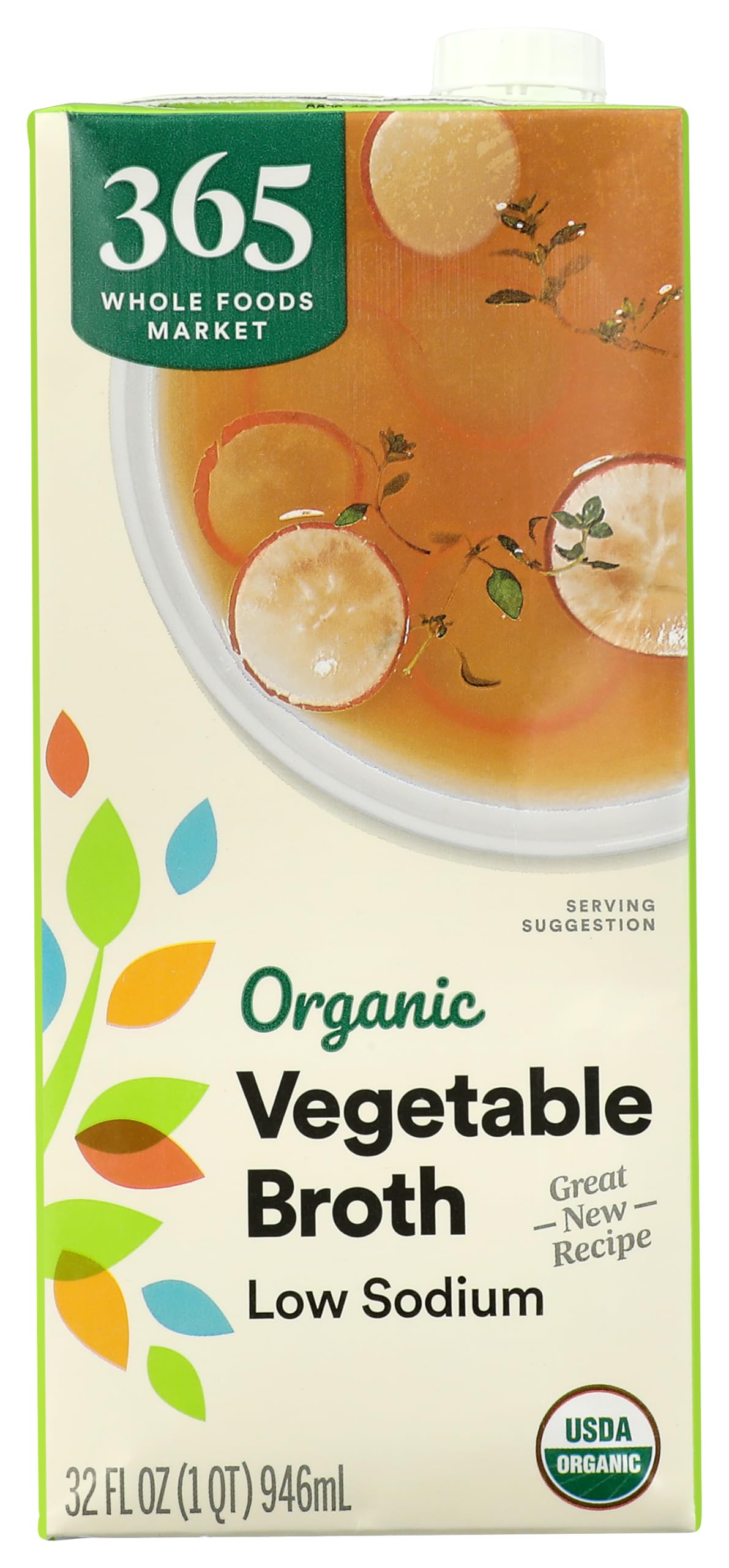 Organic Low Sodium Vegetable Broth 32 FZ 365 By Whole Foods Market