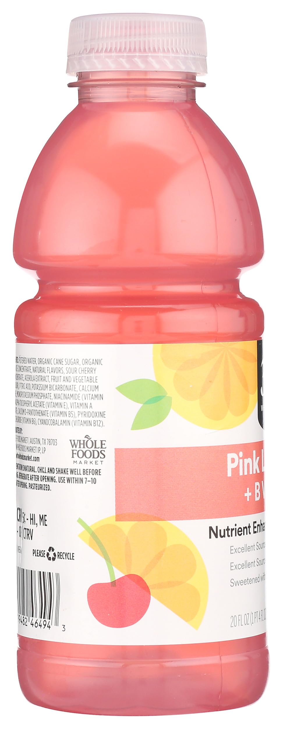 Water Nutrient Lemonade Vitamin C No Calorie 20 Fl Oz 365 By Whole Foods Market