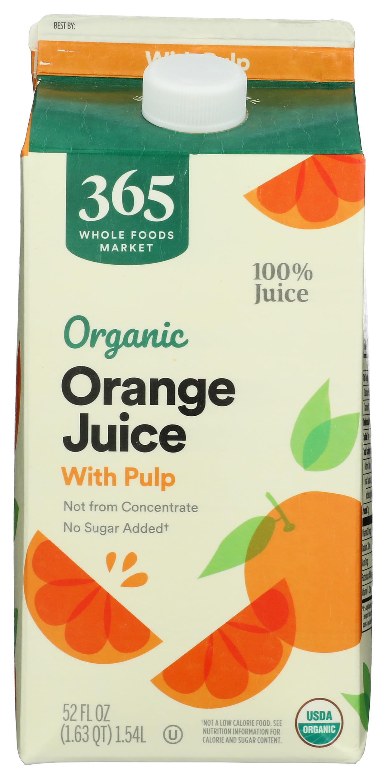 Organic Orange Juice With Pulp 52 Fl Oz 365 By Whole Foods Market