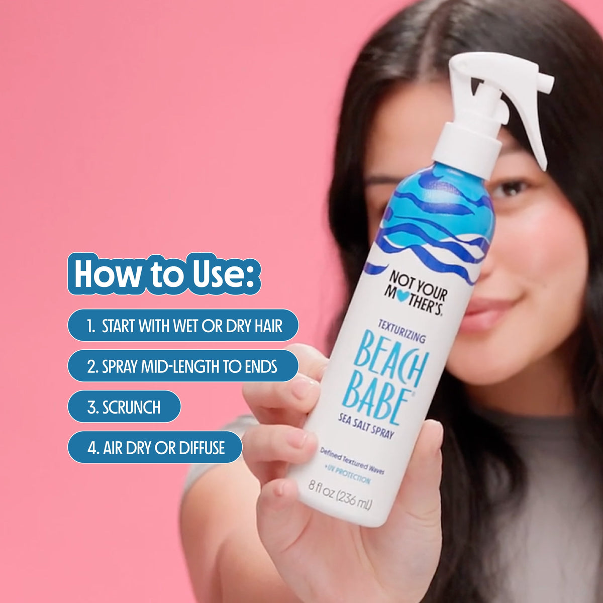 Not Your Mother's Beach Babe Texturizing Sea Salt Spray Tropical Vanilla Coconut 8 fl oz