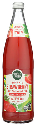 Organic Strawberry Italian Soda 25.4 Fl Oz 365 By Whole Foods Market