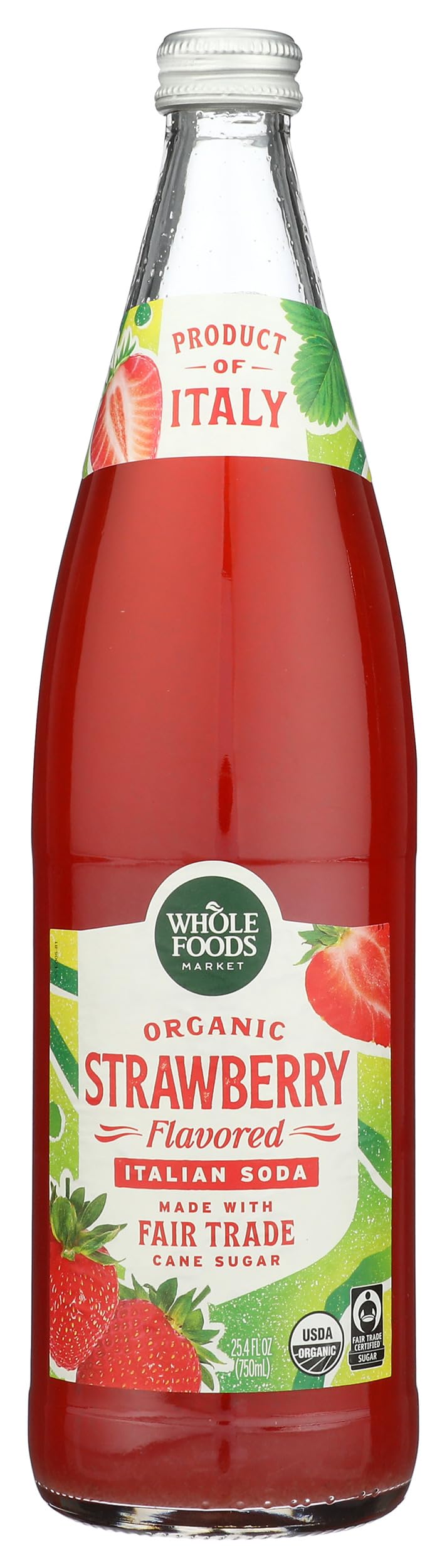Organic Strawberry Italian Soda 25.4 Fl Oz 365 By Whole Foods Market