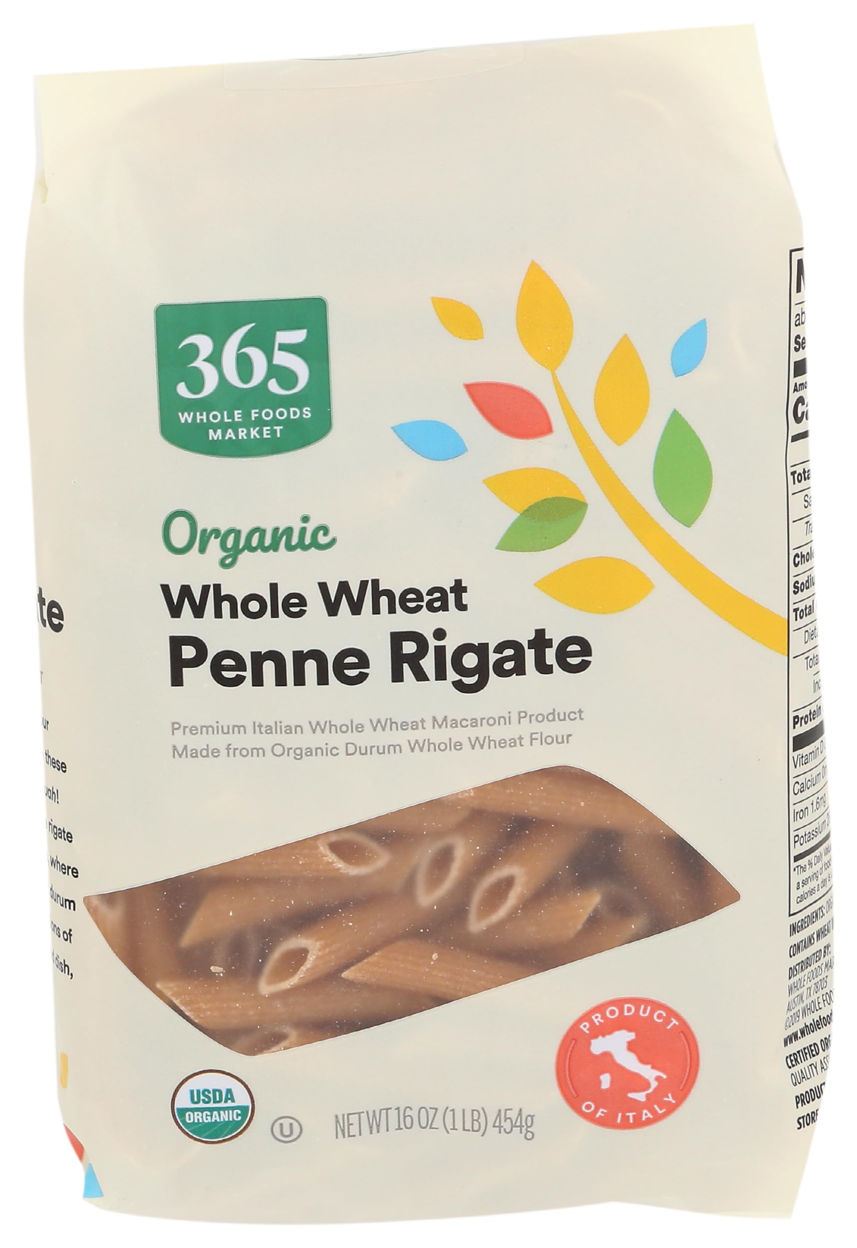 Organic Whole Wheat Penne Rigate 16 Oz 365 By Whole Foods Market