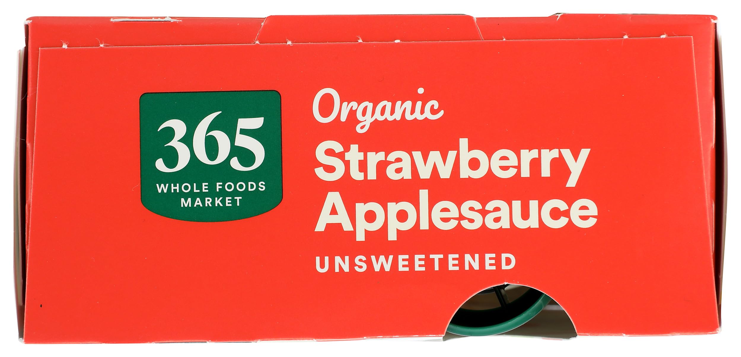 Organic Strawberry Applesauce Pouches Unsweetened 3.2 Oz 4 Ct 365 By Whole Foods Market