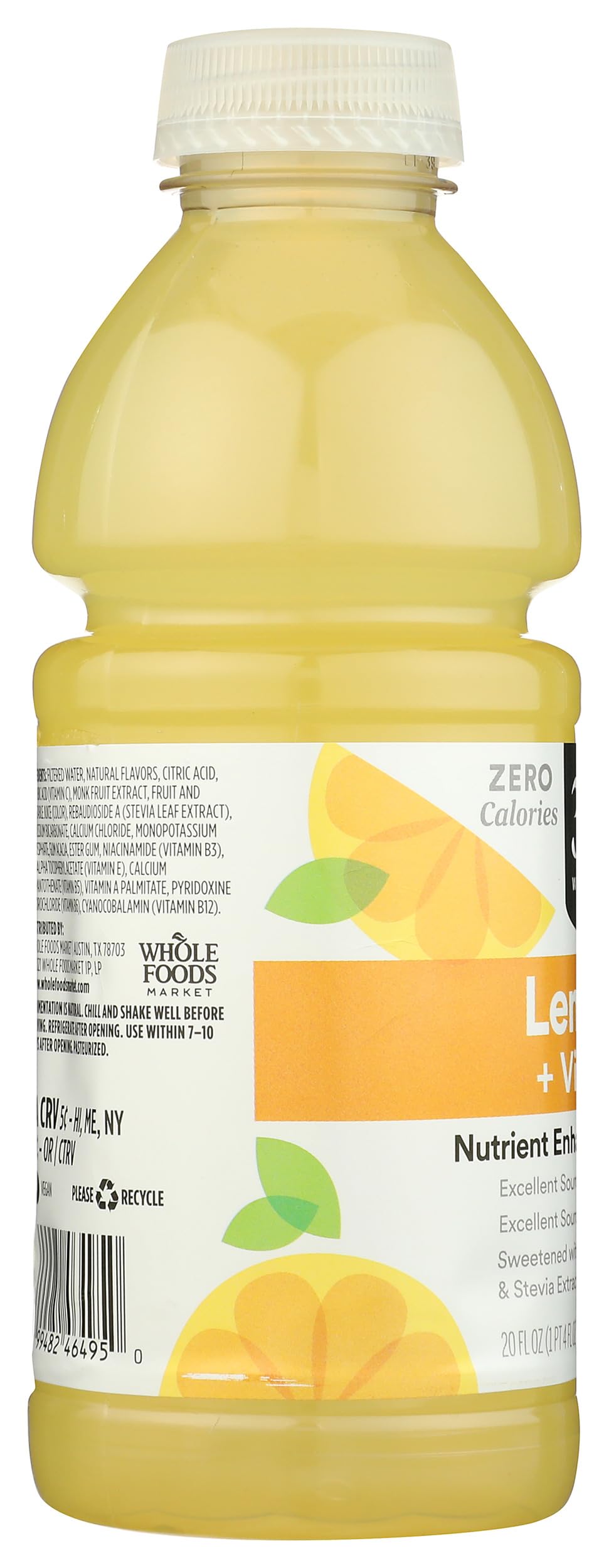 Water Nutrient Lemonade Vitamin C No Calorie 20 Fl Oz 365 By Whole Foods Market