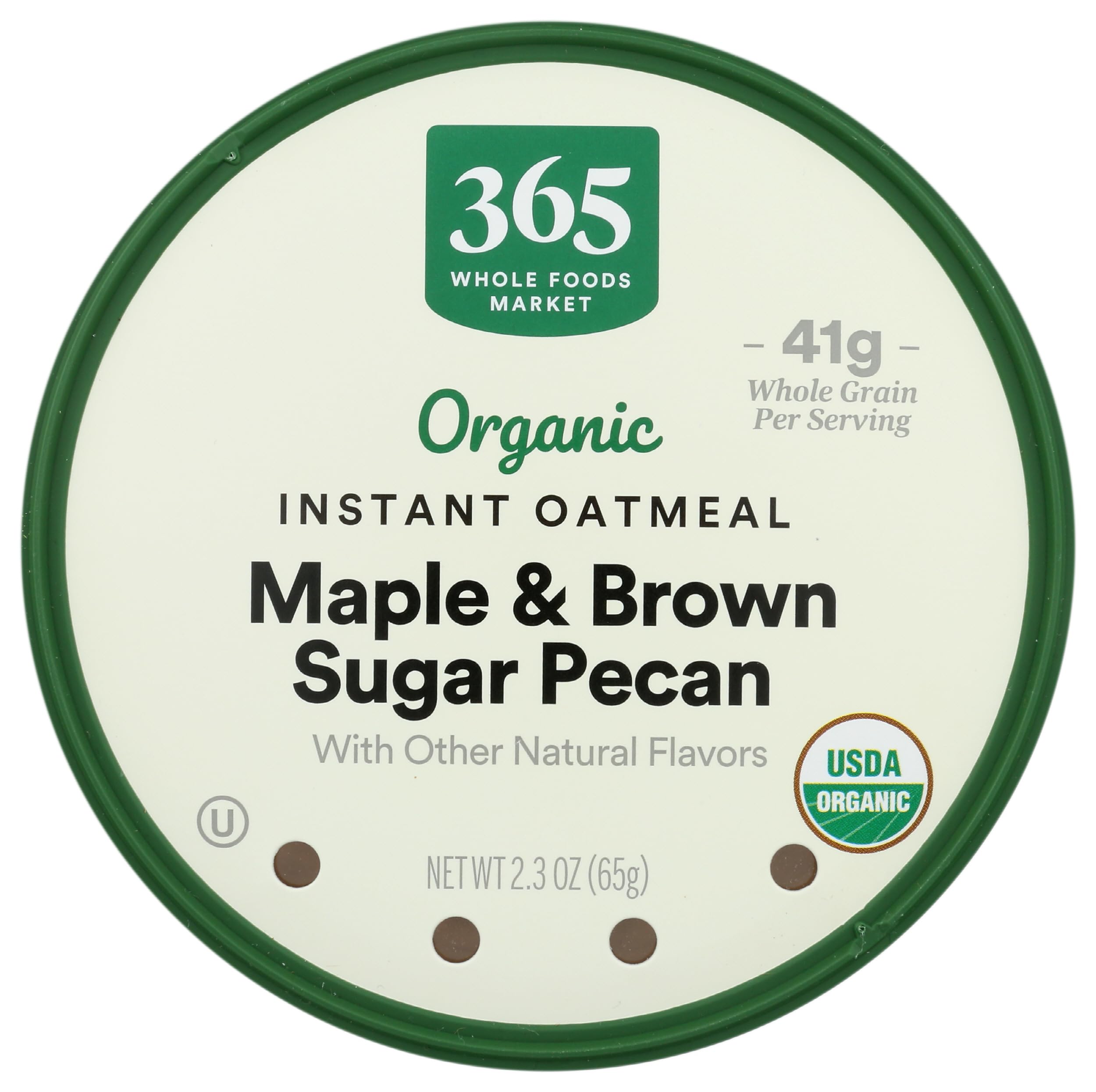 Organic Instant Oatmeal Maple & Brown Sugar Pecan 2.3 Oz 365 By Whole Foods Market