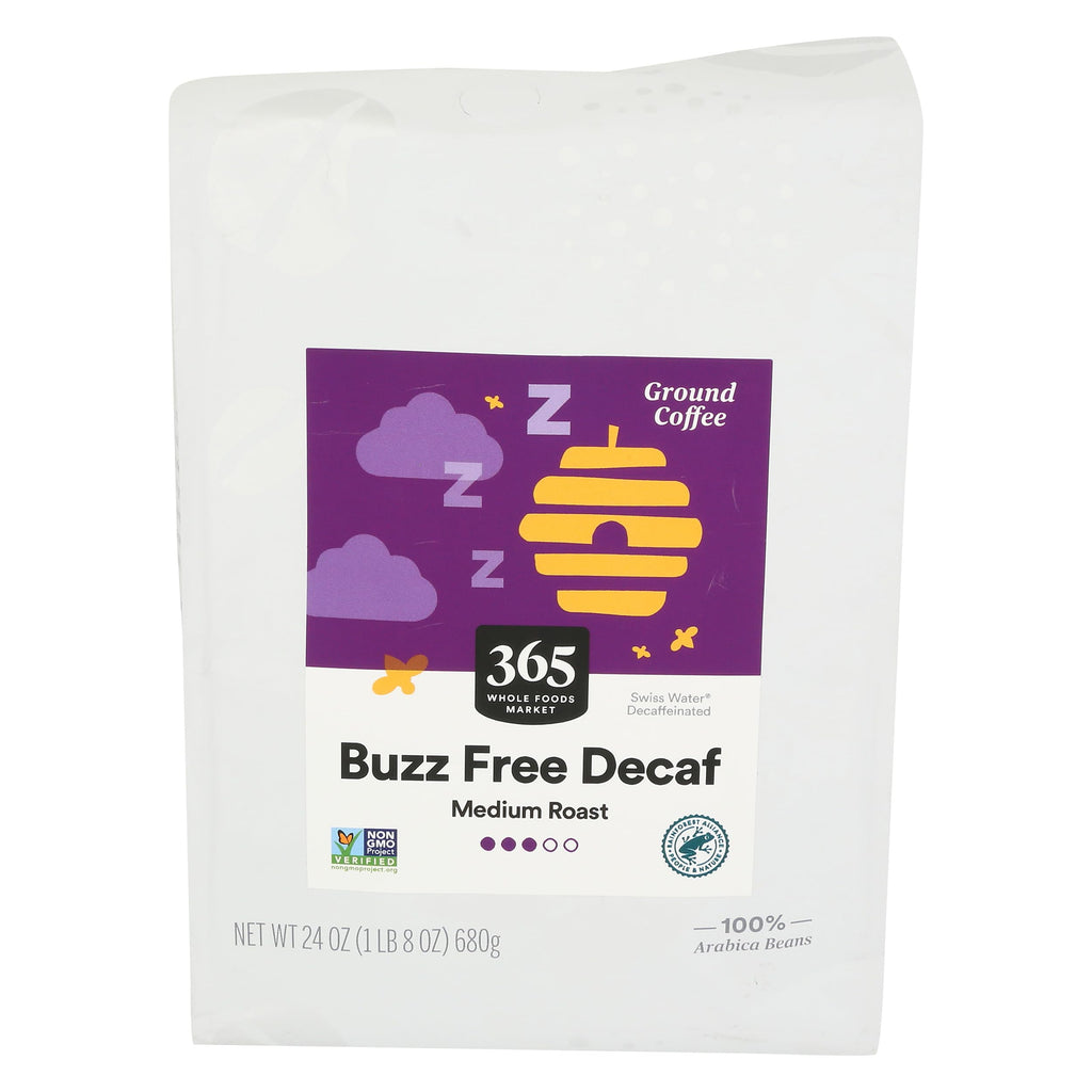 Buzz Free Decaf Ground Coffee Medium Roast 24 Oz 365 By Whole Foods Market