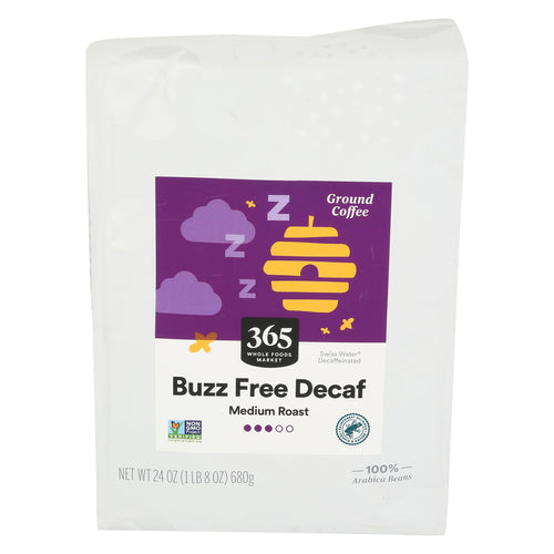 Buzz Free Decaf Ground Coffee Medium Roast 24 Oz 365 By Whole Foods Market