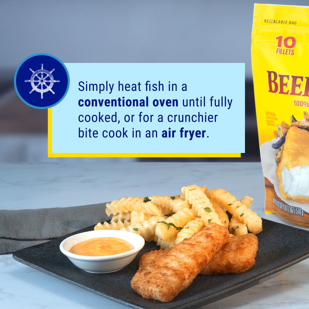 Gorton's Beer Battered Fish Fillets Wild Caught Pollock 18.2 Oz Frozen 10 Count