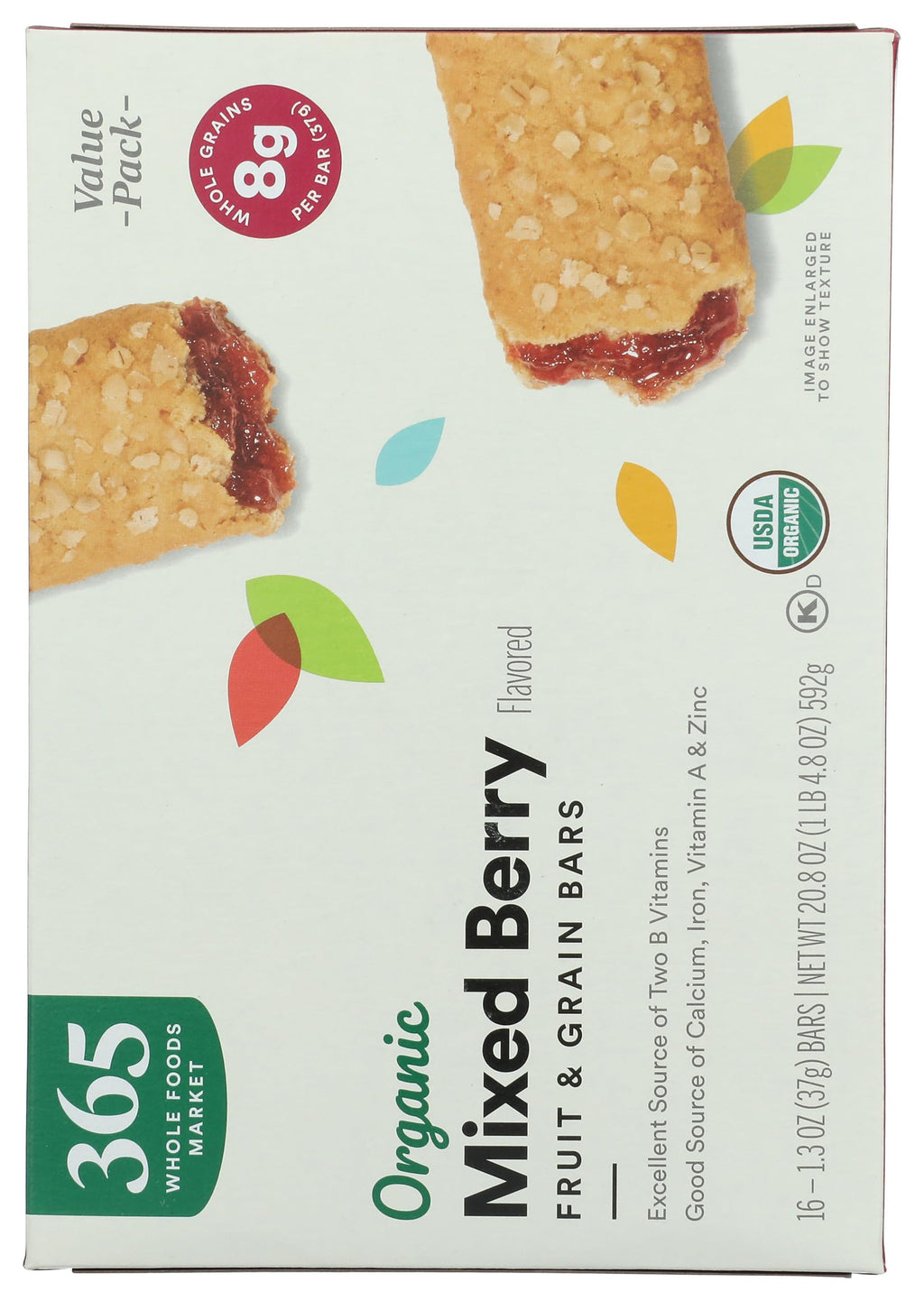 Organic Mixed Berry Fruit And Grain Bars 20.8 Oz 365 By Whole Foods Market