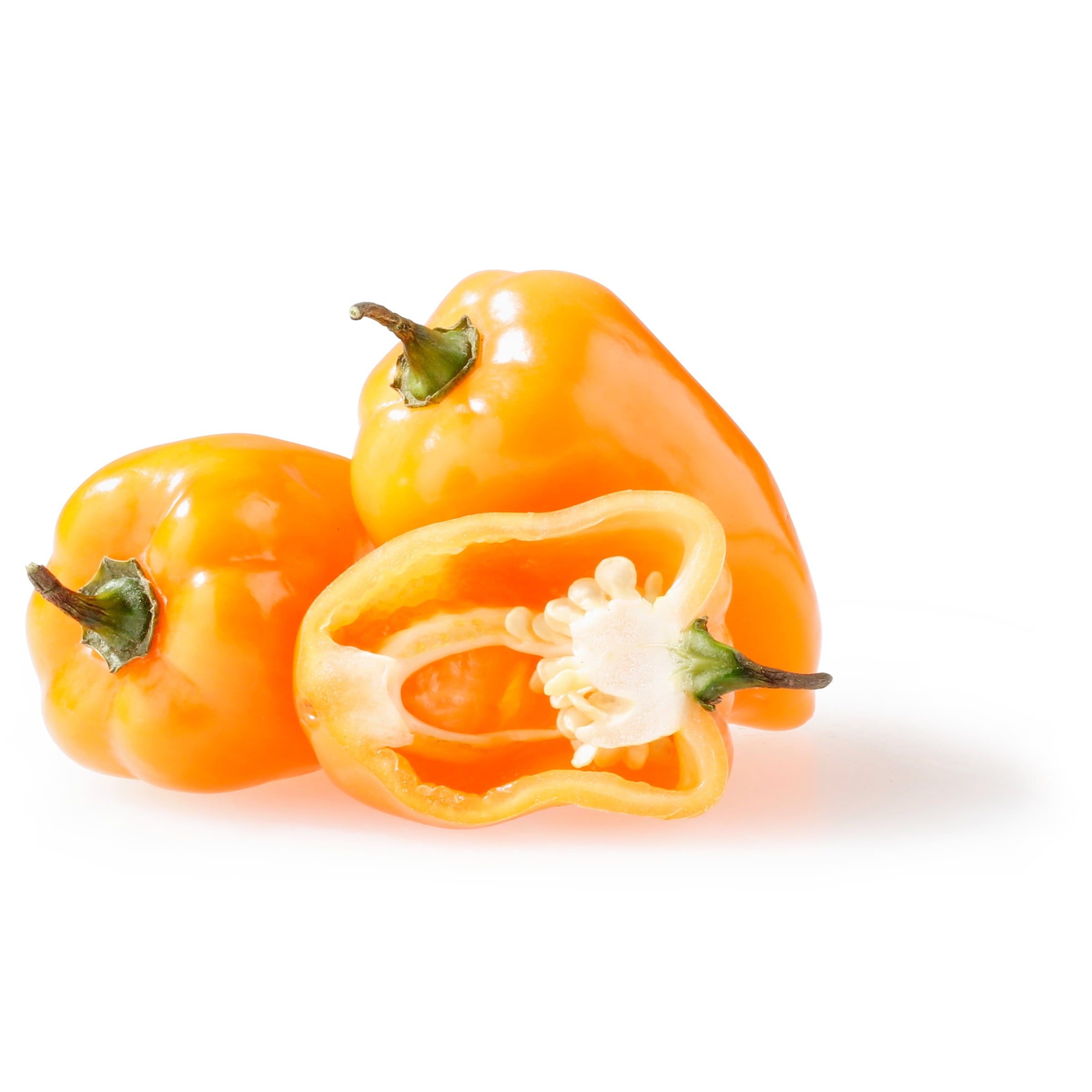 Fresh Orange Habanero Peppers 4 Oz Pack