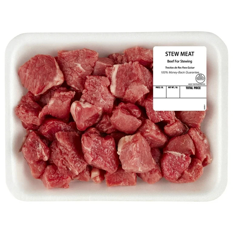 Beef Stew Meat, Tray, Fresh, 0.30 - 0.75 lb