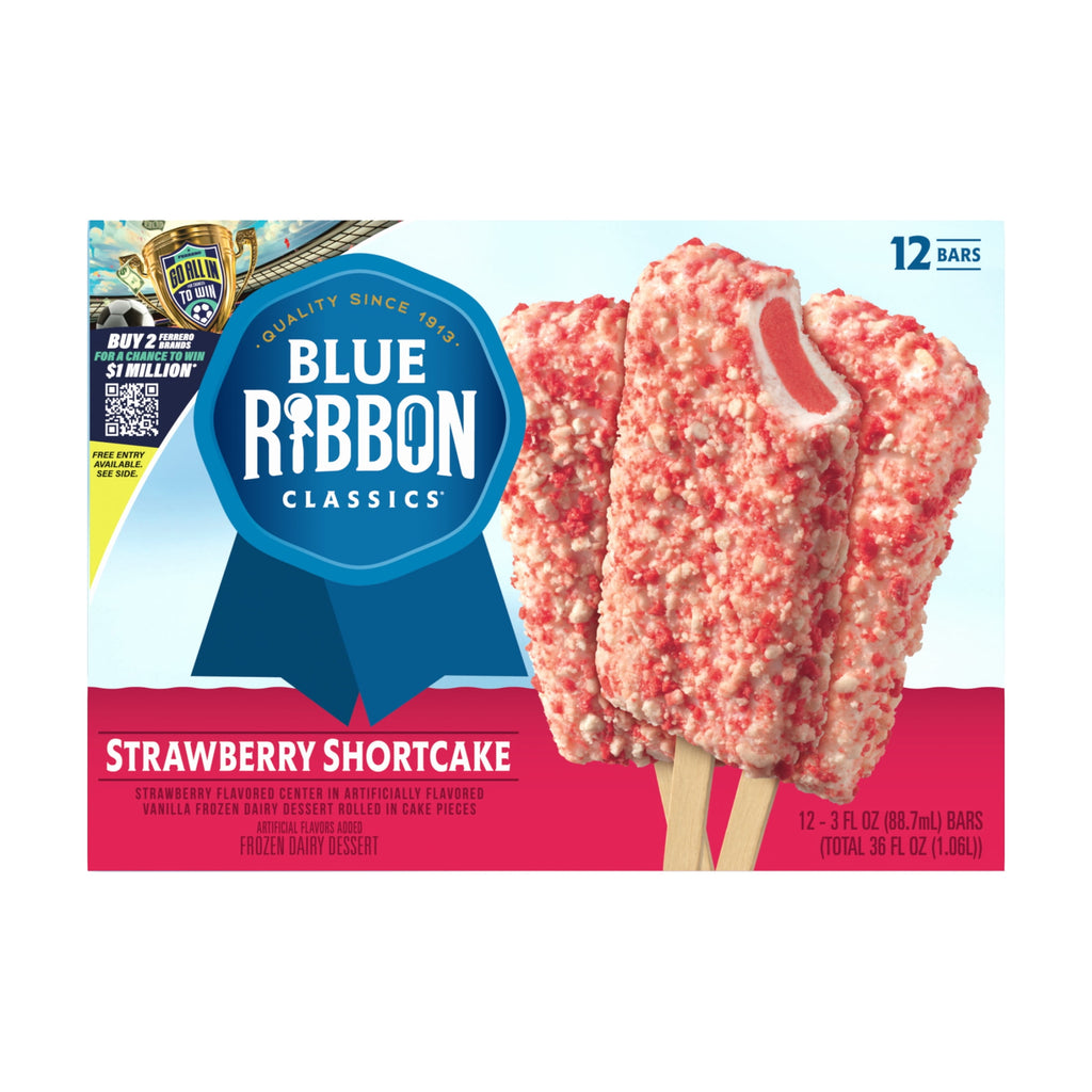 Blue Ribbon Classics Strawberry Shortcake Frozen Dessert Bars 12 Count 36 Fl Oz