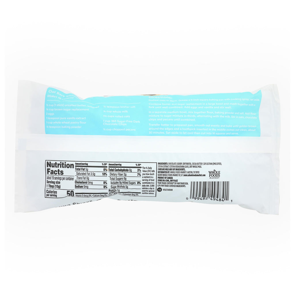 Sugar-Free Dark Chocolate Baking Chips 10 Oz 365 By Whole Foods Market