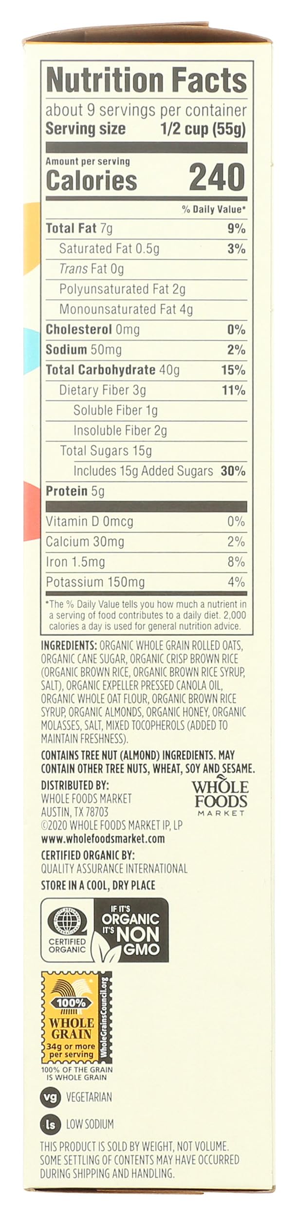 Organic Oat And Honey Granola 17 Oz 365 By Whole Foods Market