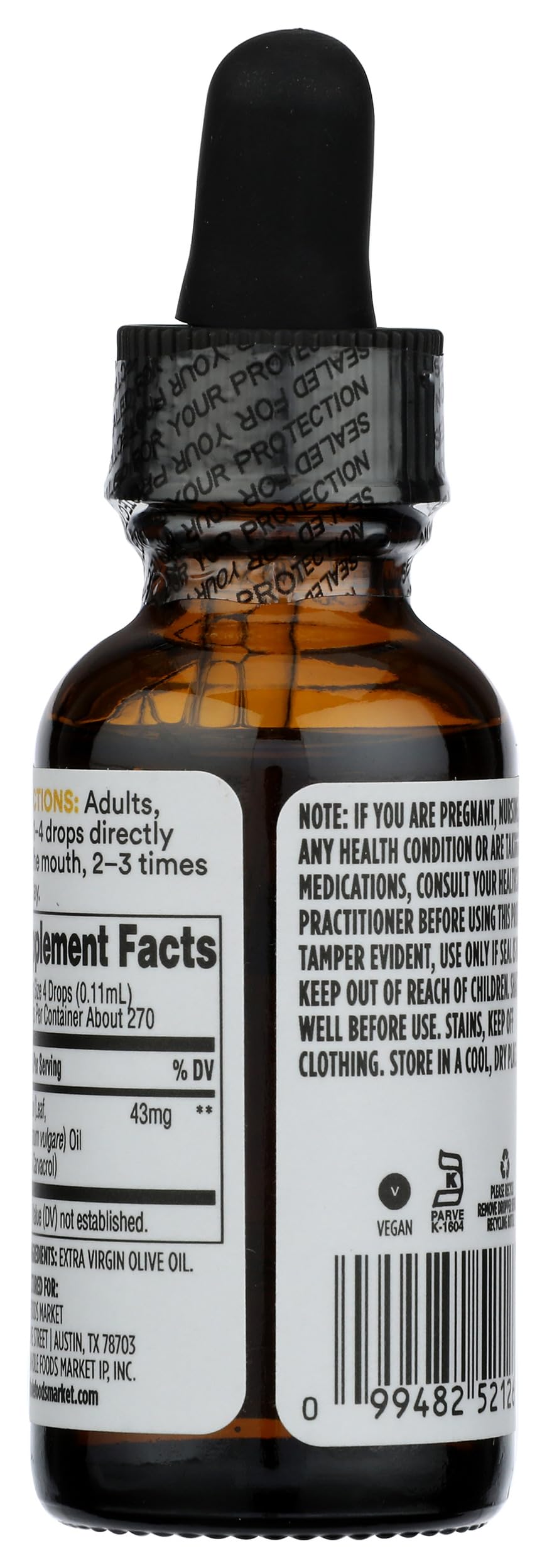 Oil Of Oregano Liquid Extract 1 Fl Oz 365 By Whole Foods Market