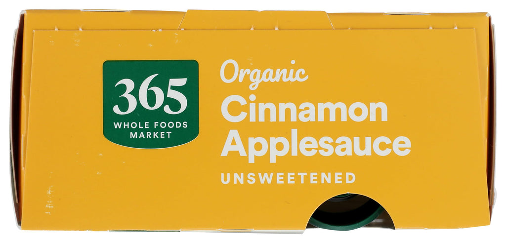 Organic Cinnamon Applesauce Pouches Unsweetened 3.2 Oz 4 Ct 365 By Whole Foods Market