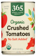 Organic Crushed Tomatoes No Salt Added 15 Oz 365 By Whole Foods Market
