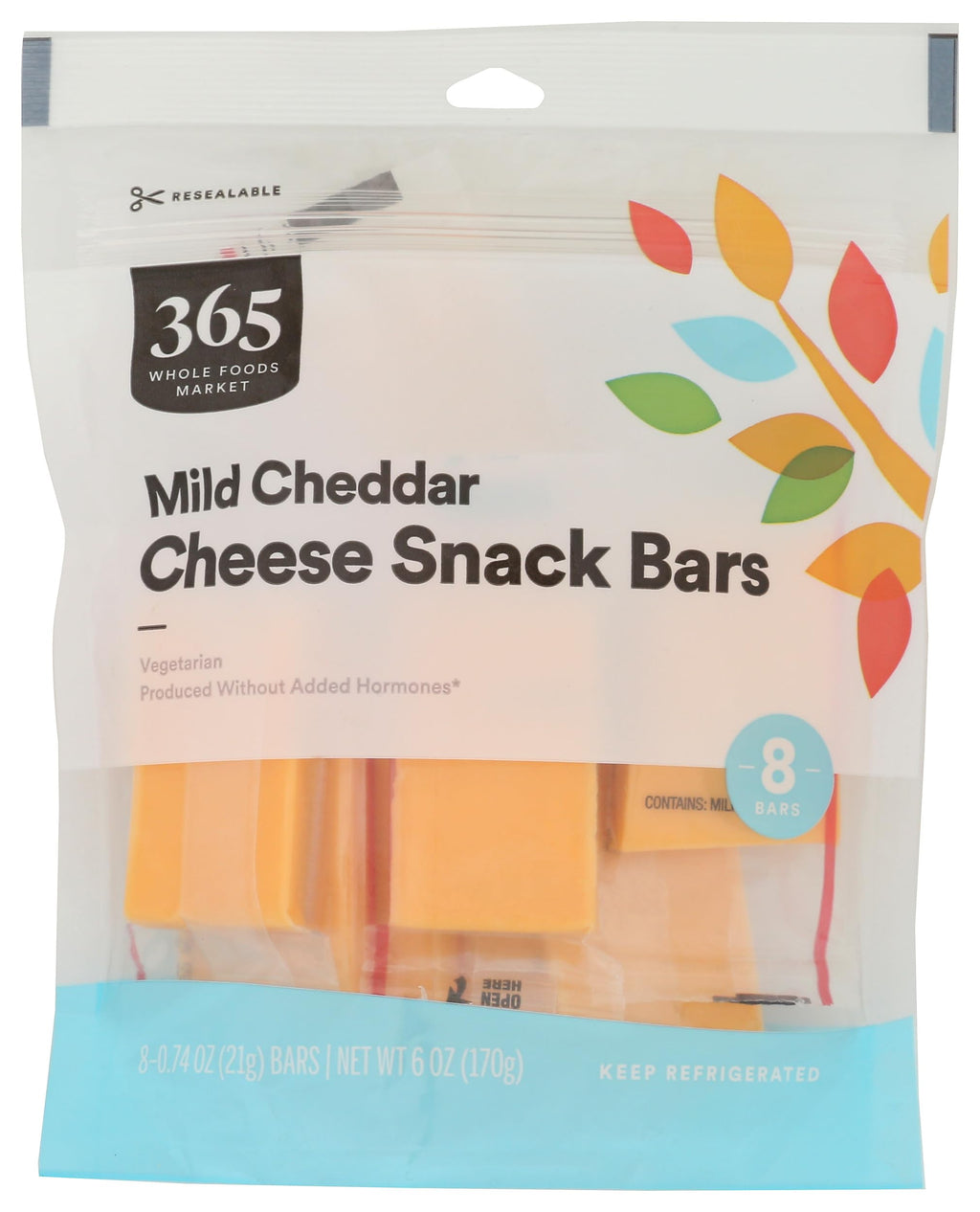 Mild Cheddar Cheese Bar Snack 6 Oz 365 By Whole Foods Market