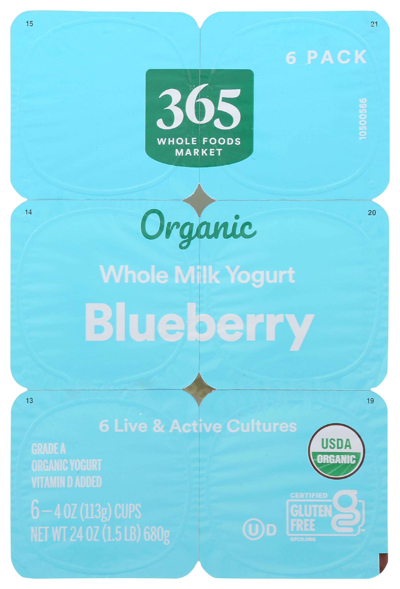 Organic Blueberry Whole Milk Yogurt 24 Oz 365 By Whole Foods Market