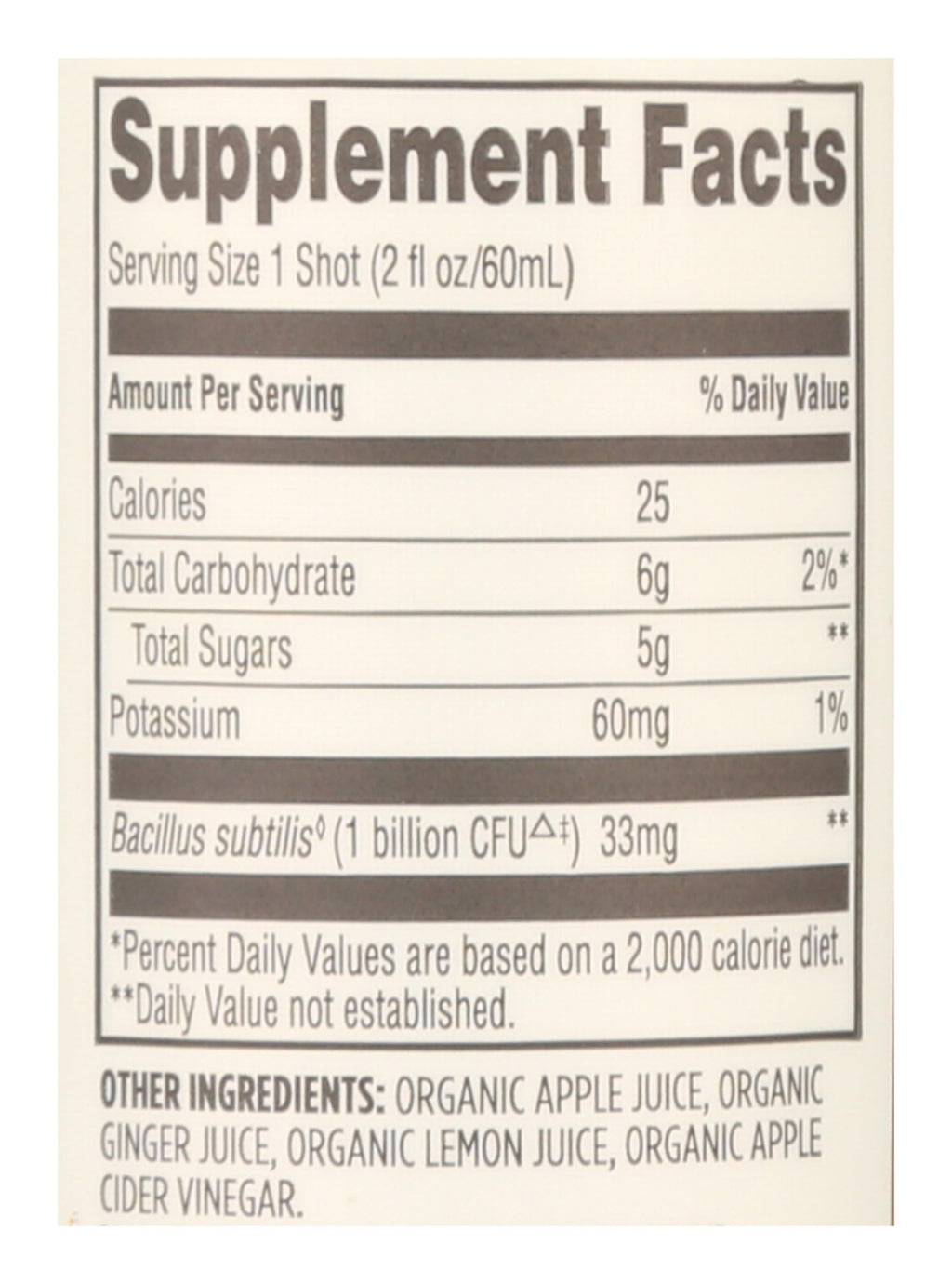 Organic Gut Health Perishable Shot 2 FZ 365 By Whole Foods Market