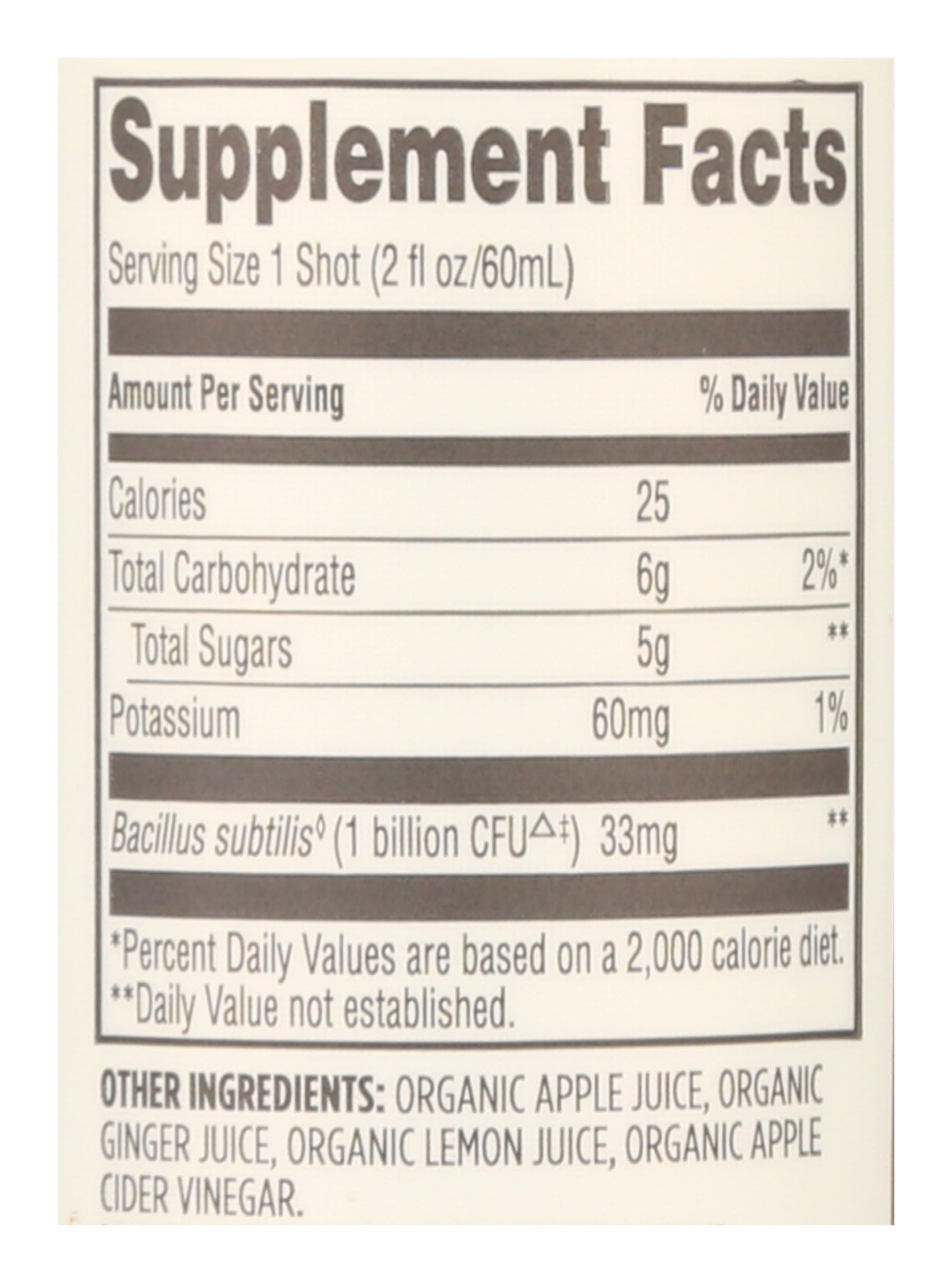 Organic Gut Health Perishable Shot 2 FZ 365 By Whole Foods Market