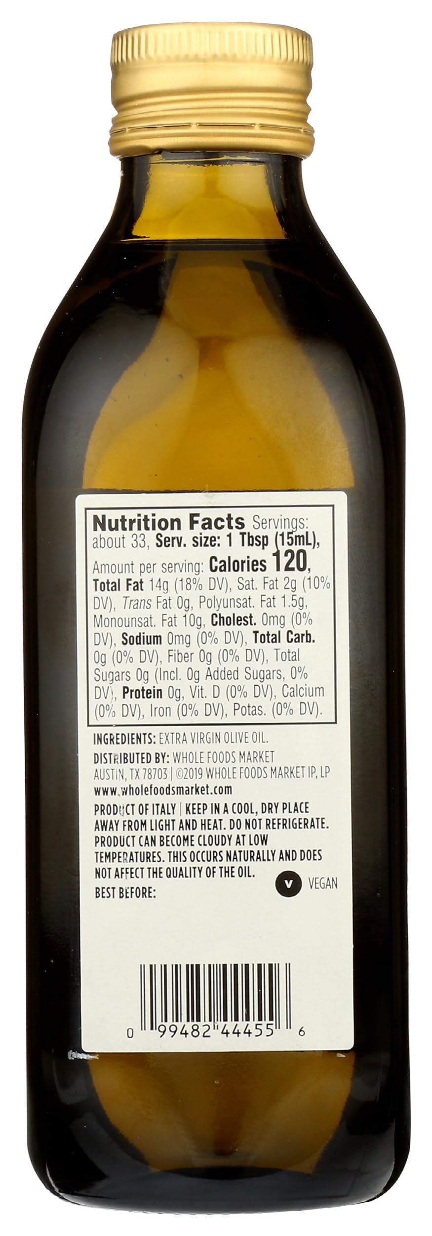 Extra Virgin Olive Oil 100% Italian 16.9 Fl Oz 365 By Whole Foods Market