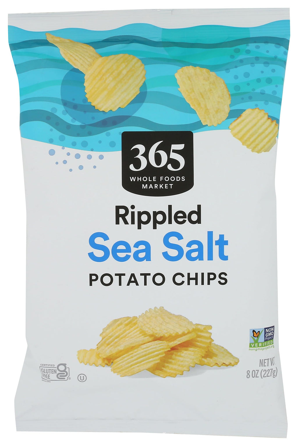 Potato Chips Rippled Sea Salt 8 Oz 365 By Whole Foods Market