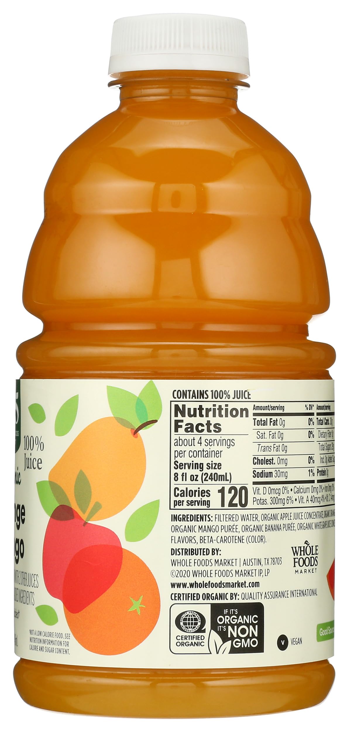 Organic Orange Mango Juice 32 Fl Oz 365 By Whole Foods Market