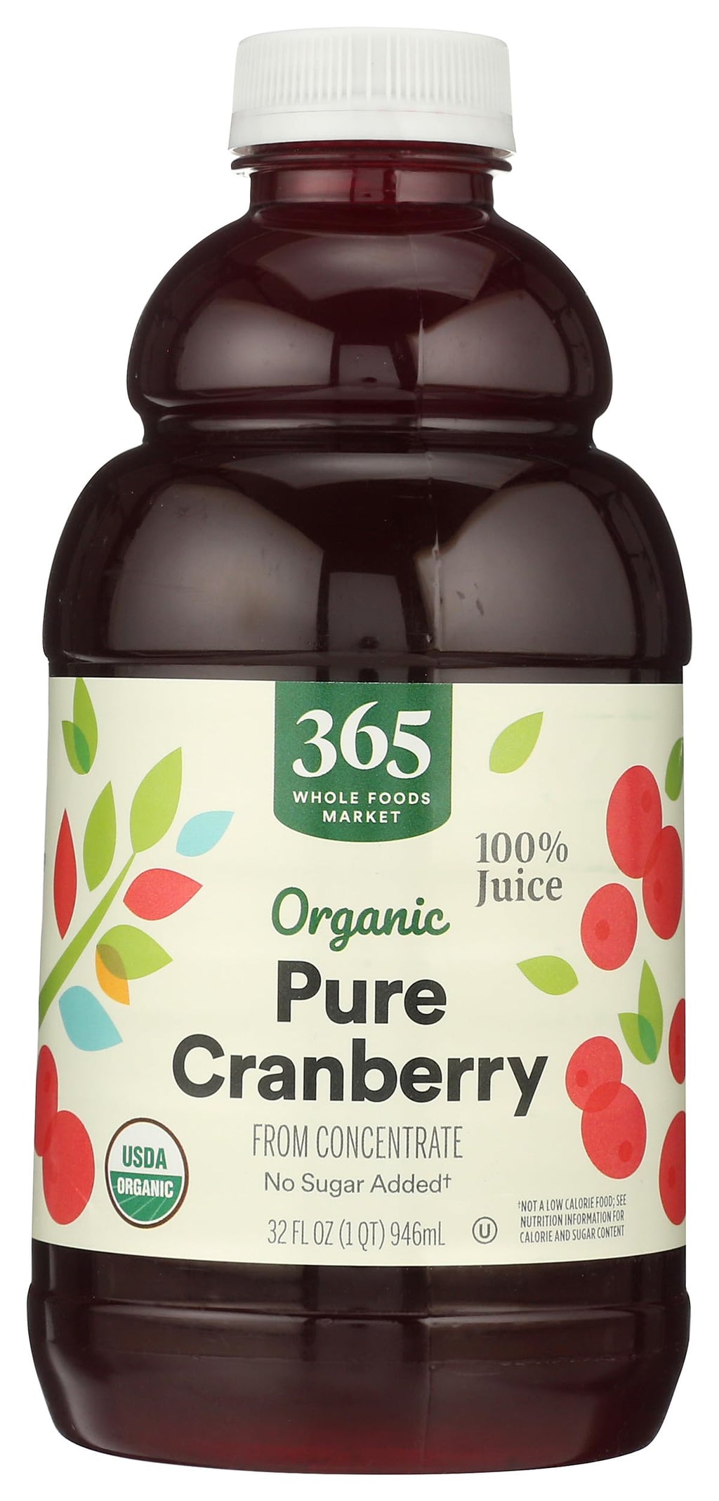 Organic Pure Cranberry Juice 32 Fl Oz 365 By Whole Foods Market