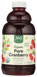 Organic Pure Cranberry Juice 32 Fl Oz 365 By Whole Foods Market