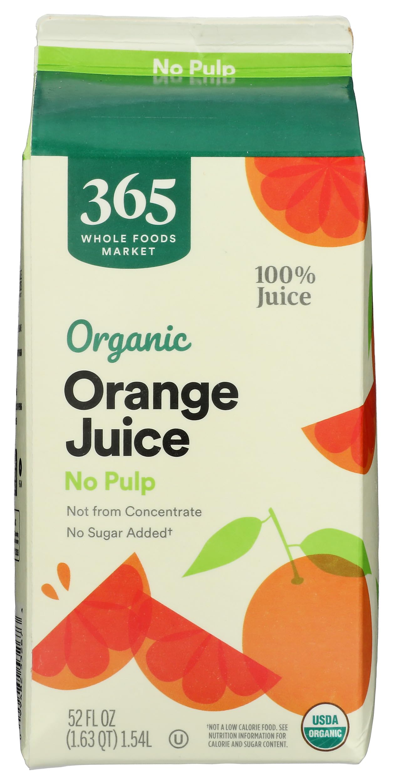 Organic Orange Juice No Pulp 52 Fl Oz 365 By Whole Foods Market