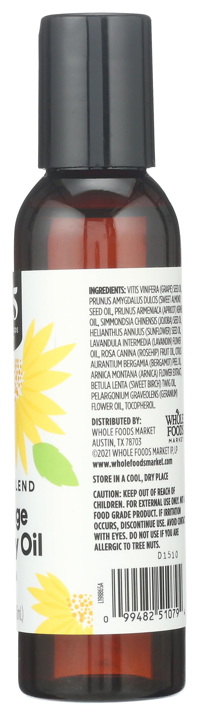 Massage Oil Active Blend With Arnica 4 FZ 365 By Whole Foods Market