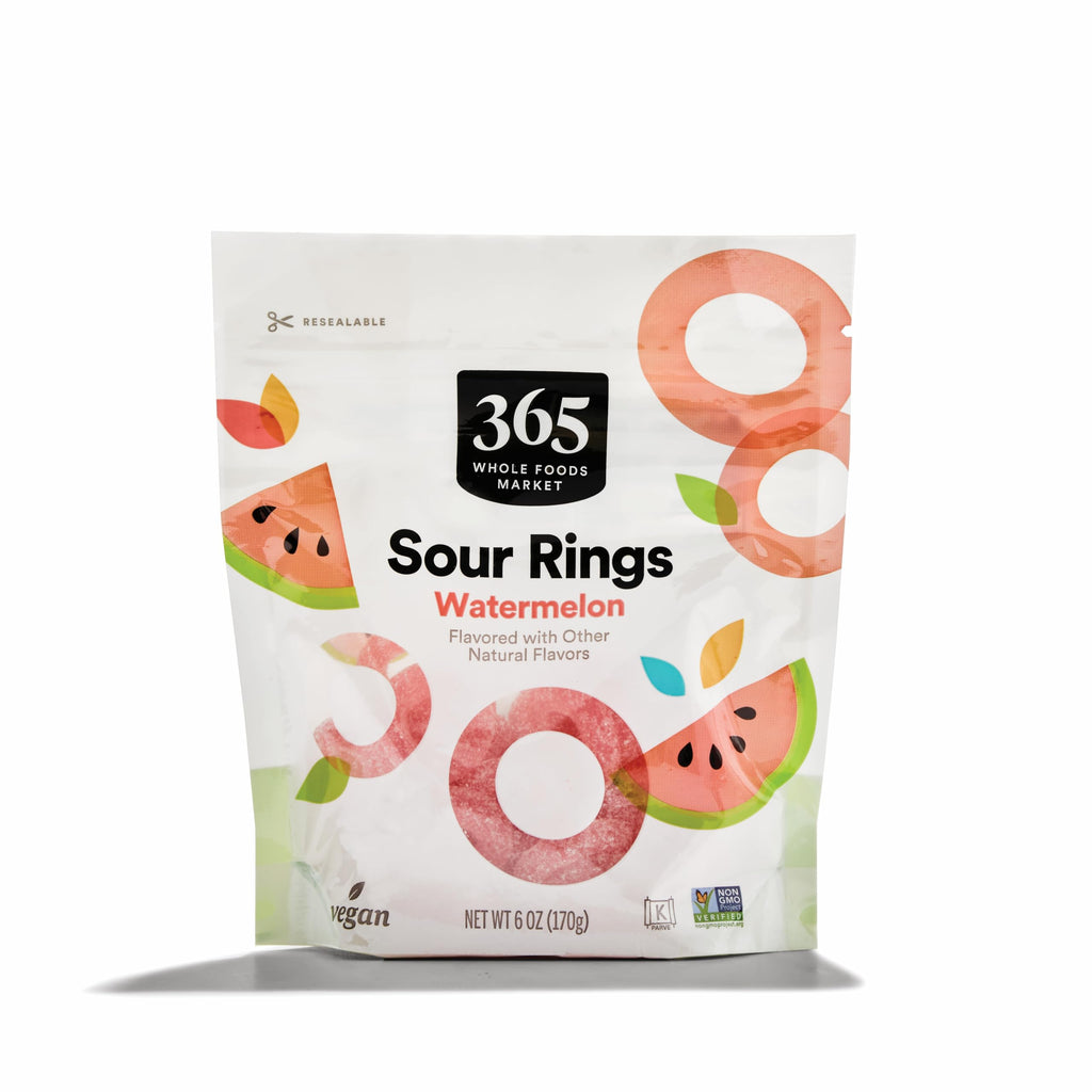 Sour Gummy Watermelon Rings 6 Oz 365 By Whole Foods Market