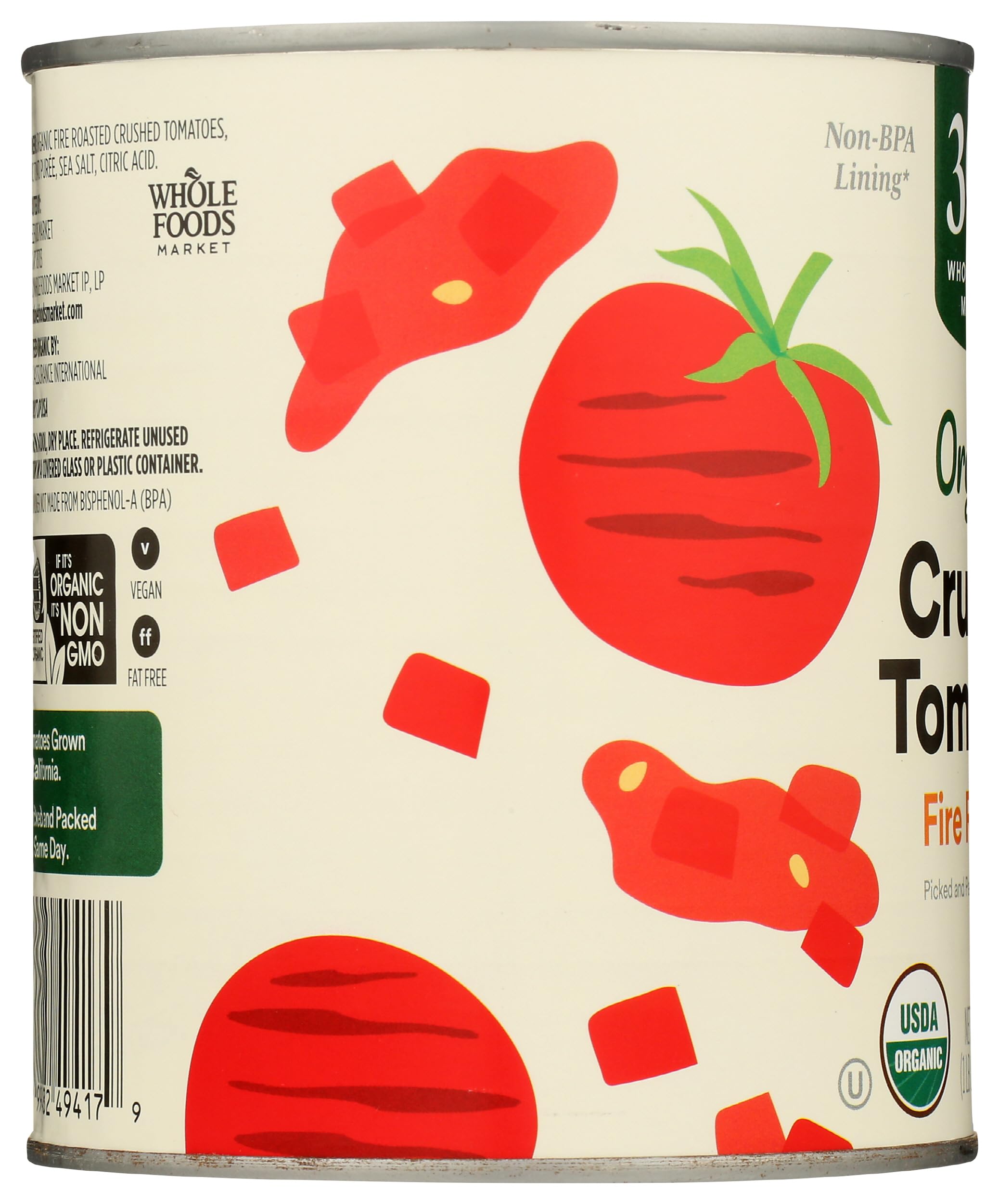 Organic Crushed Tomatoes Fire Roasted 28 Oz 365 By Whole Foods Market