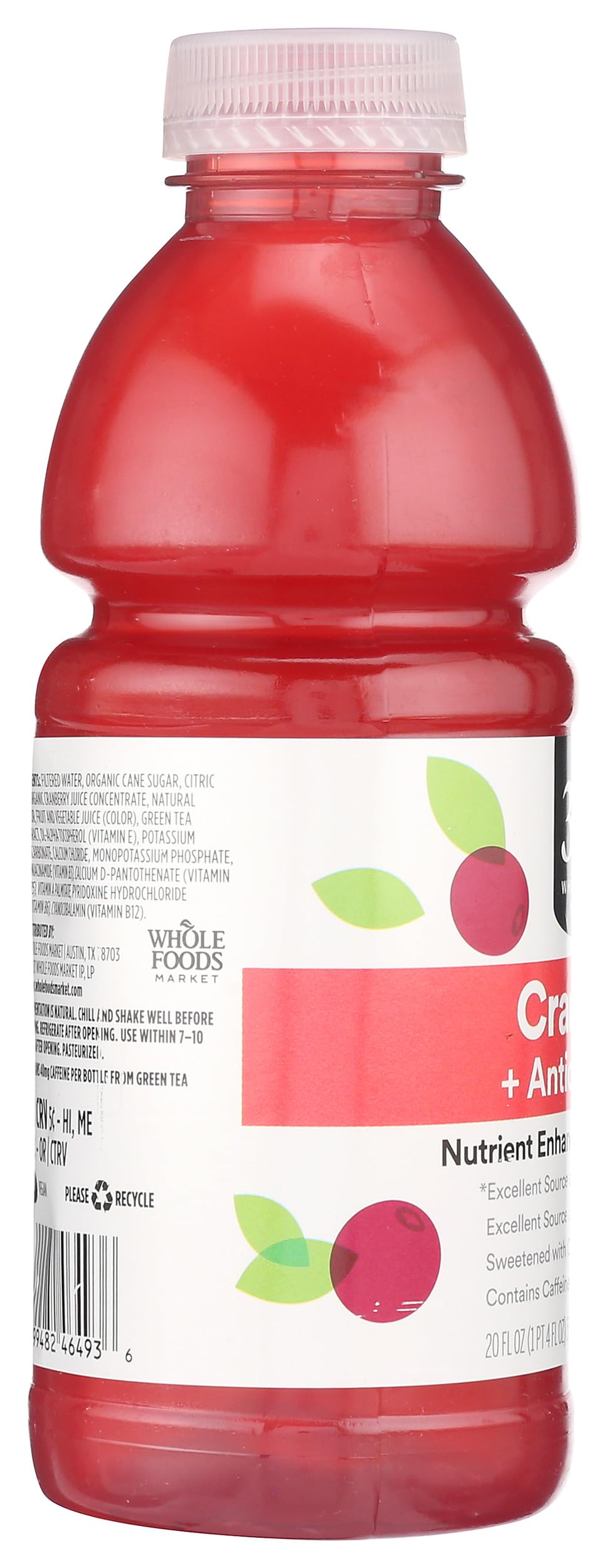 Nutrient Enhanced Water Cranberry With Antioxidants 20 Fl Oz 365 By Whole Foods Market