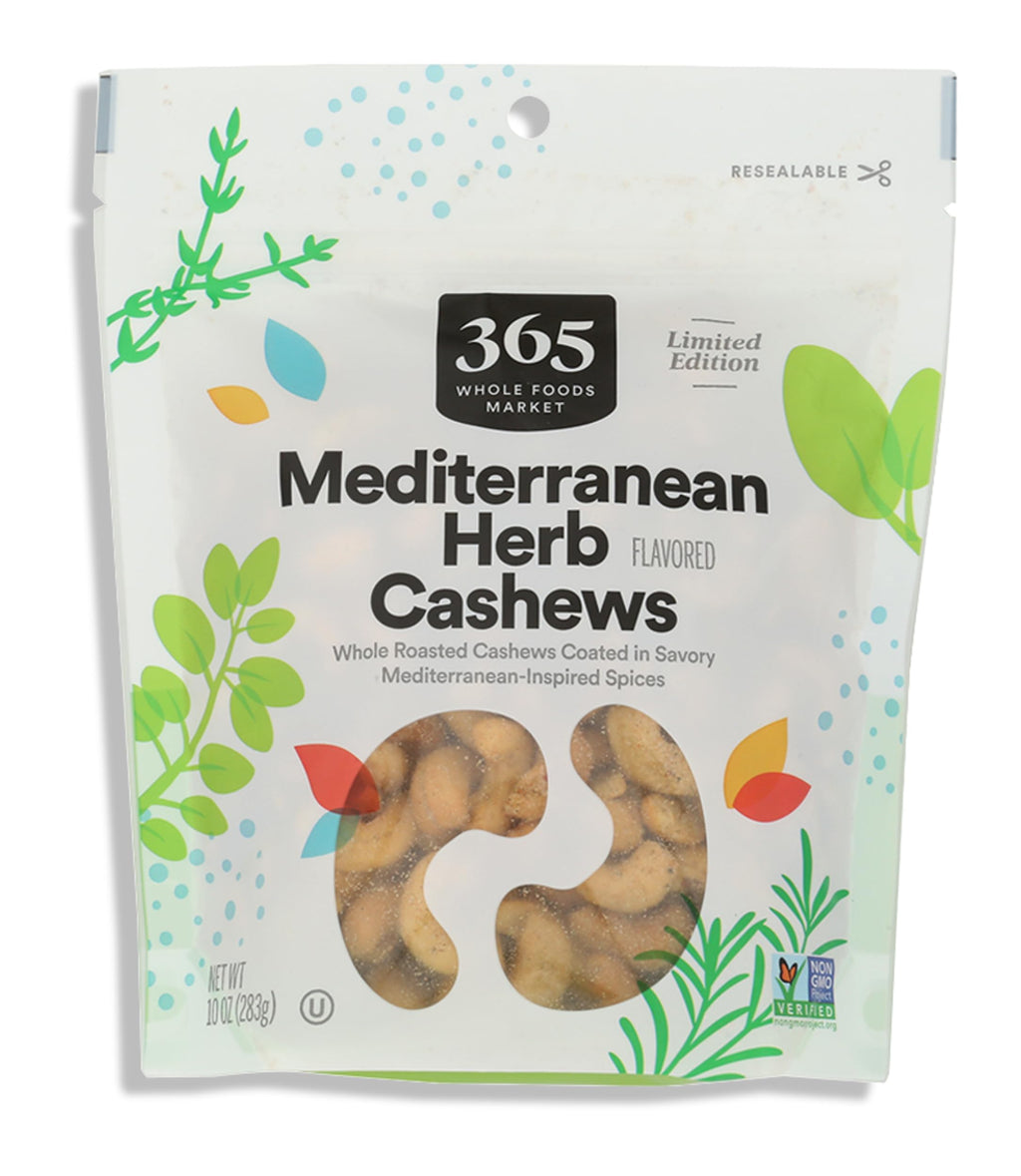 Mediterranean Herb Flavored Cashews 10 Oz 365 By Whole Foods Market
