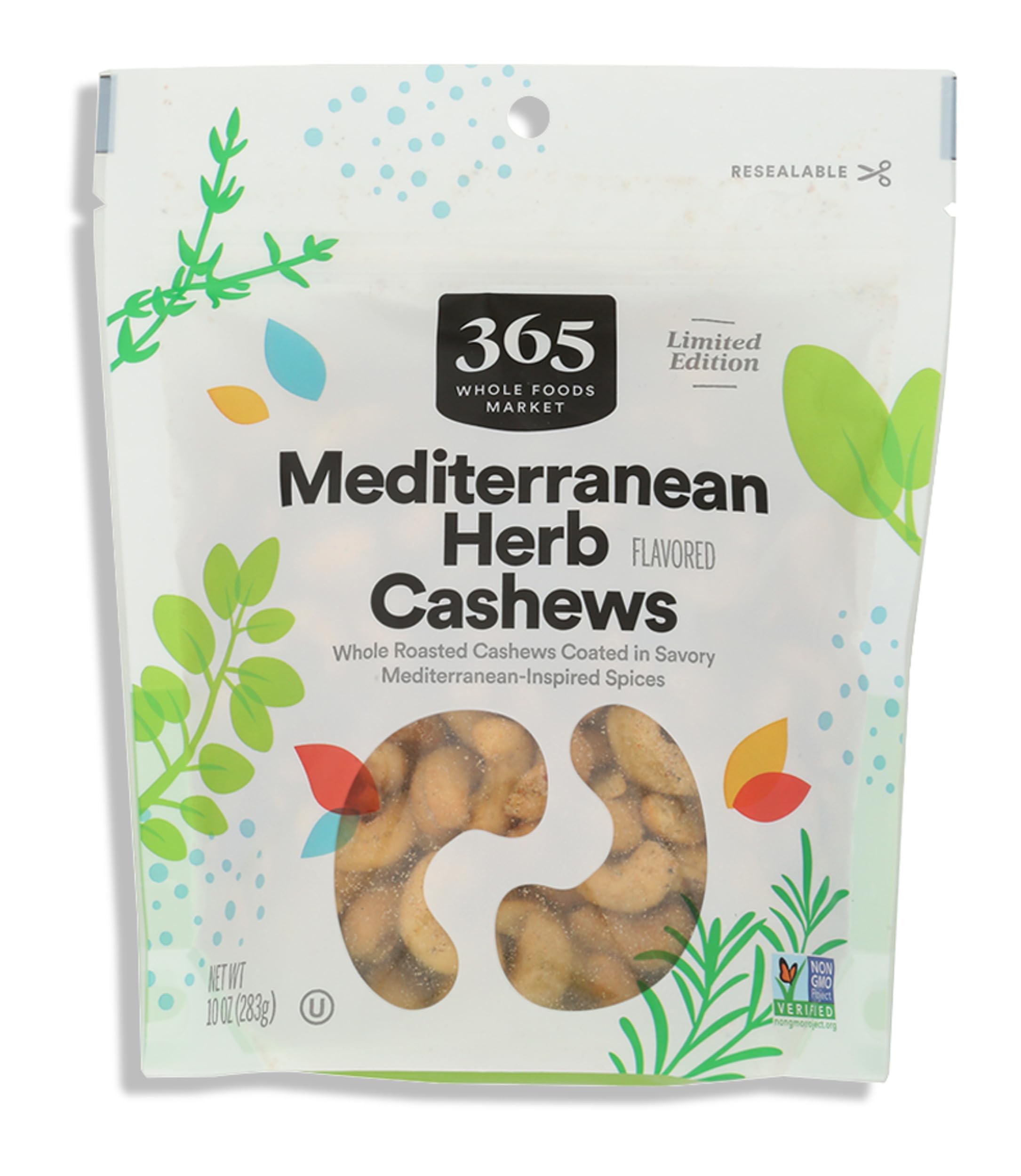 Mediterranean Herb Flavored Cashews 10 Oz 365 By Whole Foods Market